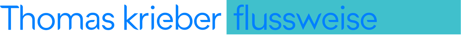 Welcome to Thomas Krieber Flussweise